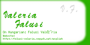 valeria falusi business card